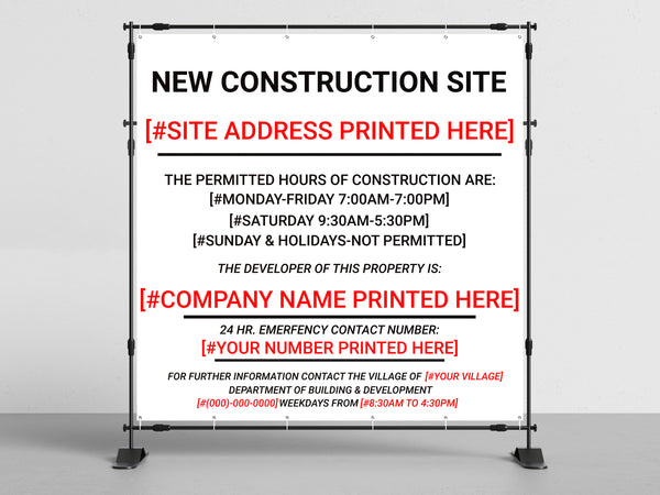 New Construction Sign